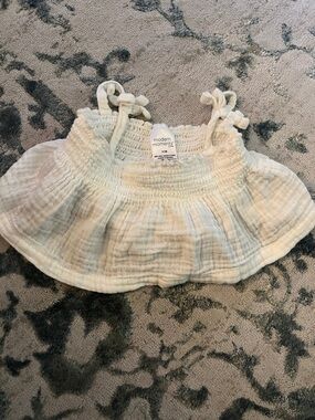 Modern Moments Cream Smocked Cotton Girls' Casual Dress